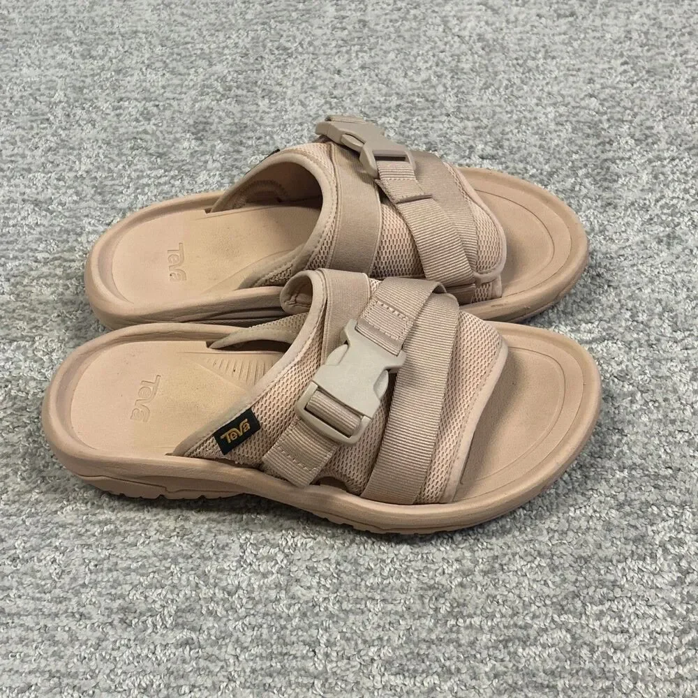 Teva Sandals Womens 7 Hurricane Verge Sporty Slip On Slide Mesh Pink Peach